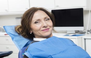 Senior patient at the dentist